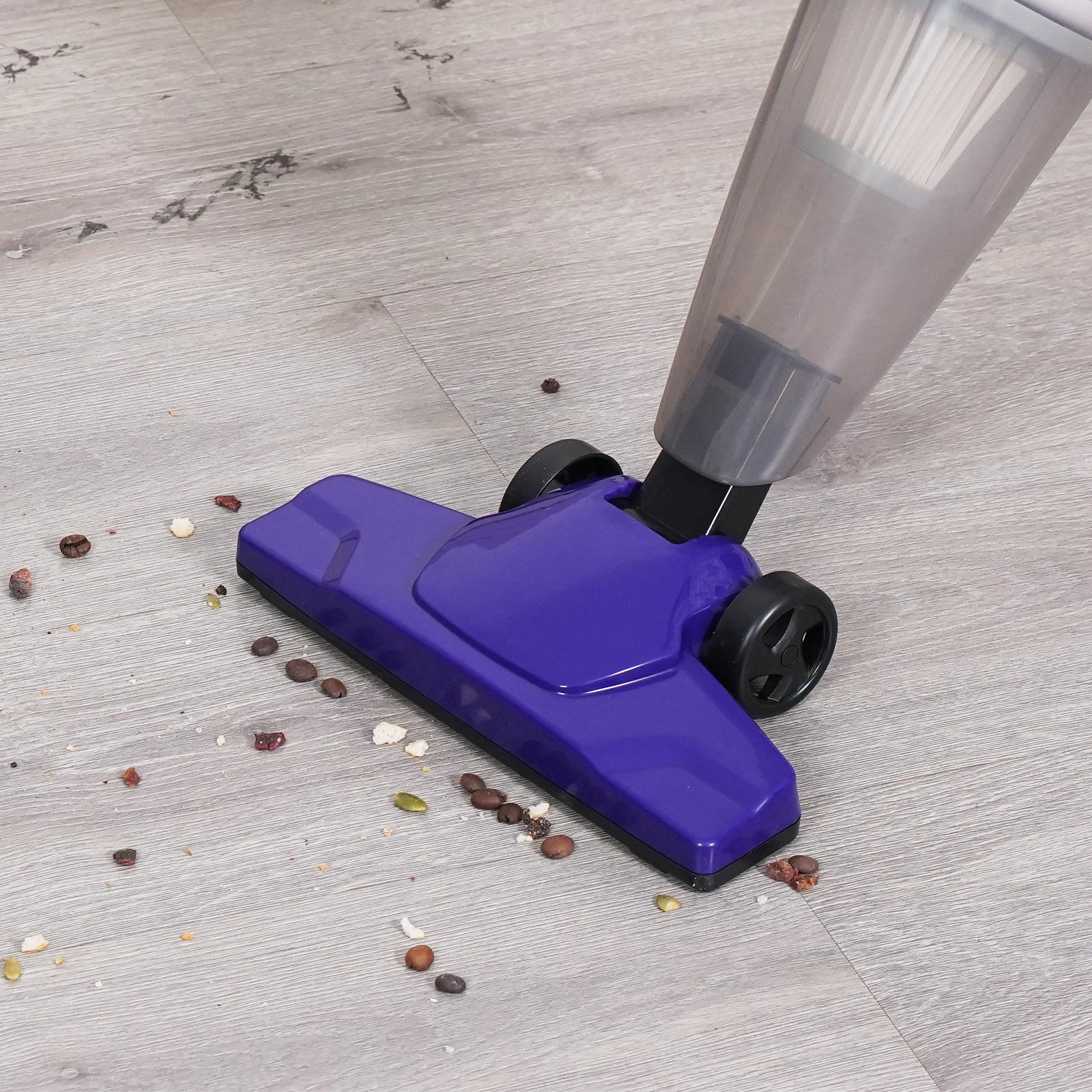 Intercleaner 1701 Purple Corded Stick Vacuum Cleaner, 15KPa Powerful Suction with 400W Motor, 12 in 1 Lightweight Bagless Stick Vac with Handheld, Ultra Quiet, for Hardwood Floor Carpet Car Pet Hair Car Pet Hair