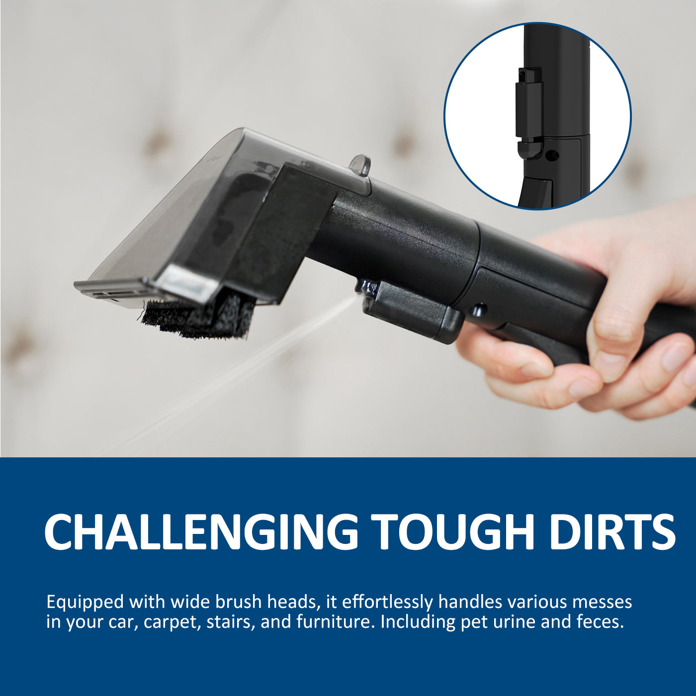 Intercleaner Upholstery Spot Cleaner, Superior Suction & Portable Carpet Cleaner, V22C