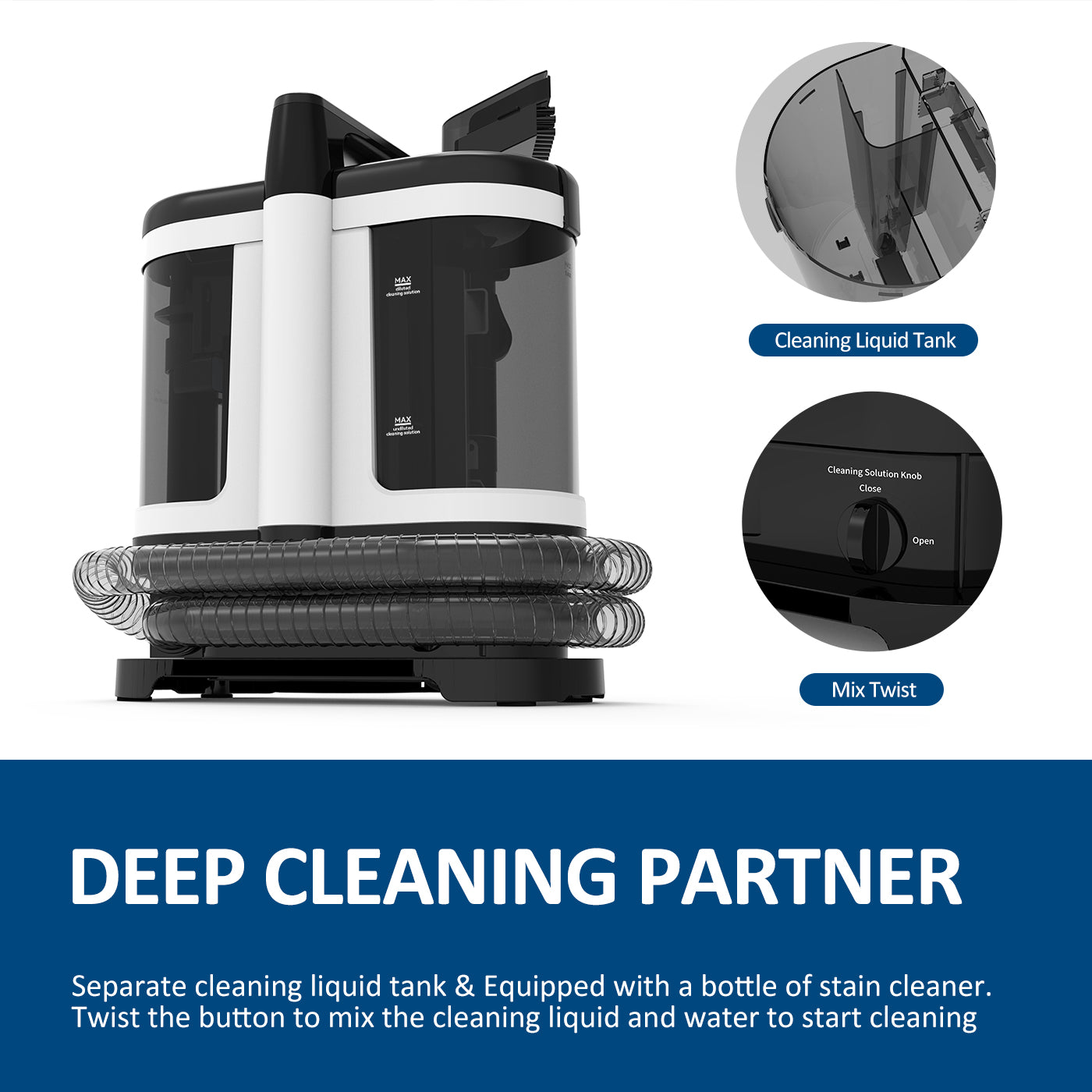 Intercleaner Upholstery Spot Cleaner, Superior Suction & Portable Carpet Cleaner, V22C