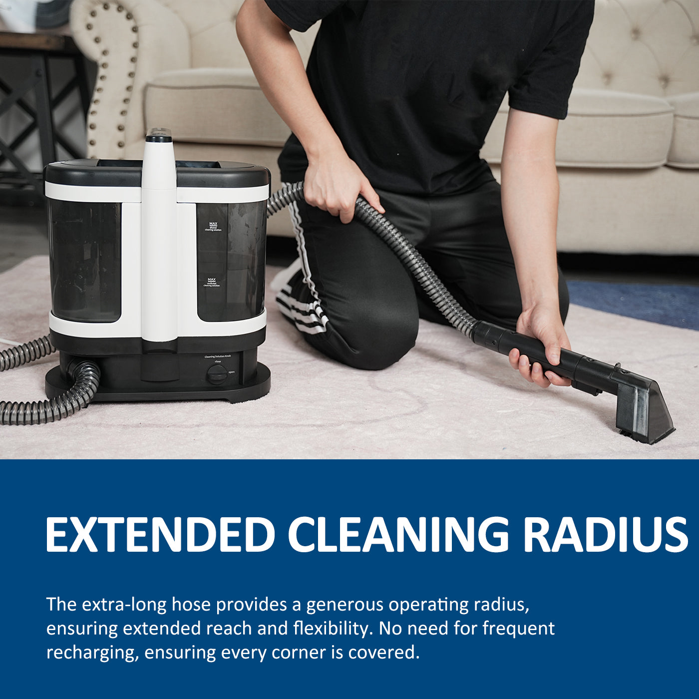 Intercleaner Upholstery Spot Cleaner, Superior Suction & Portable Carpet Cleaner, V22C