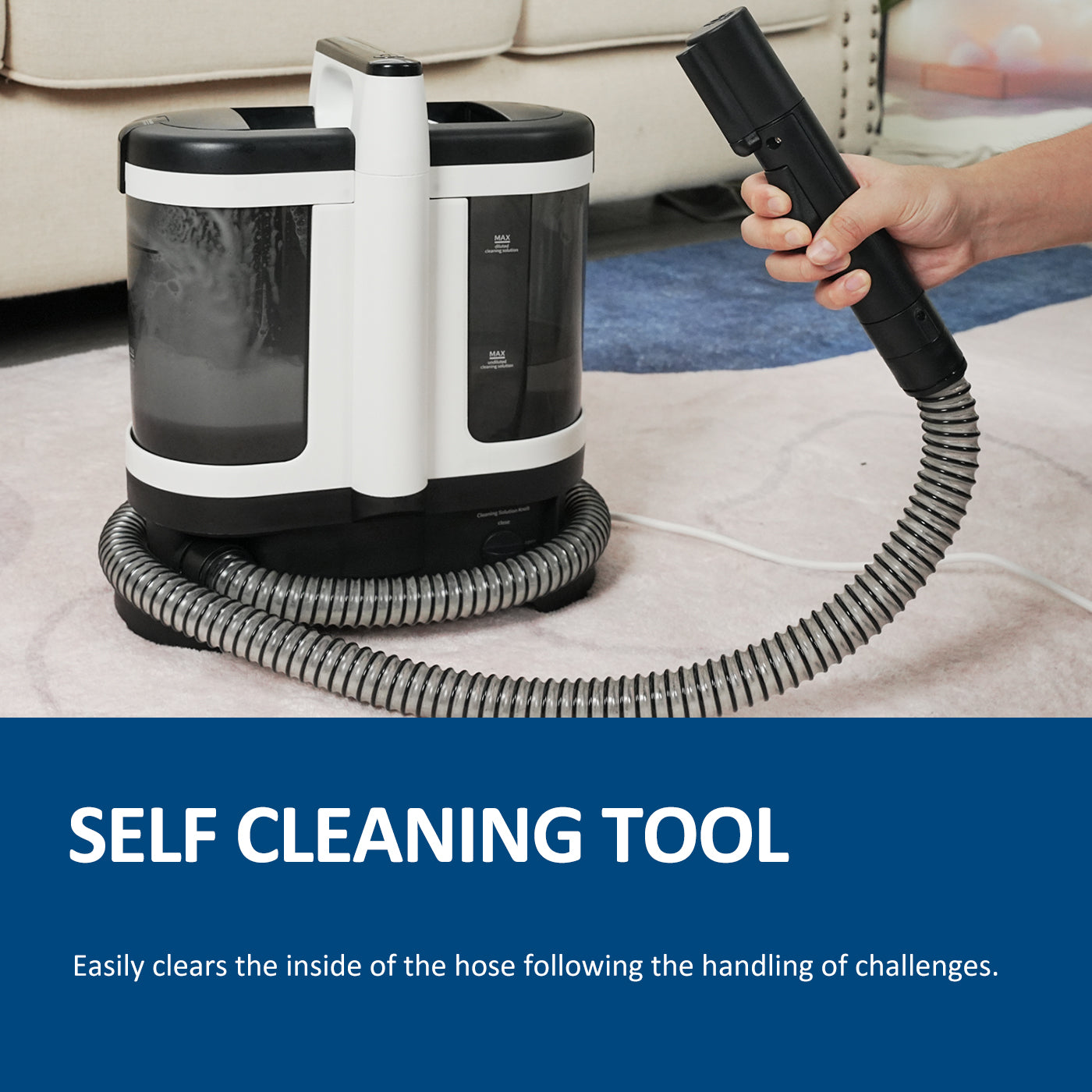 Intercleaner Upholstery Spot Cleaner, Superior Suction & Portable Carpet Cleaner, V22C